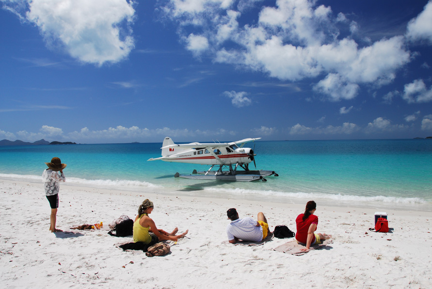 Ocean rafting offers whitehaven beach tours with pristine reef snorkelling and a guided walk to hill inlet lookout, departing airlie beach. Whitehaven Experience Seaplane Flight Scenic Flight Booker
