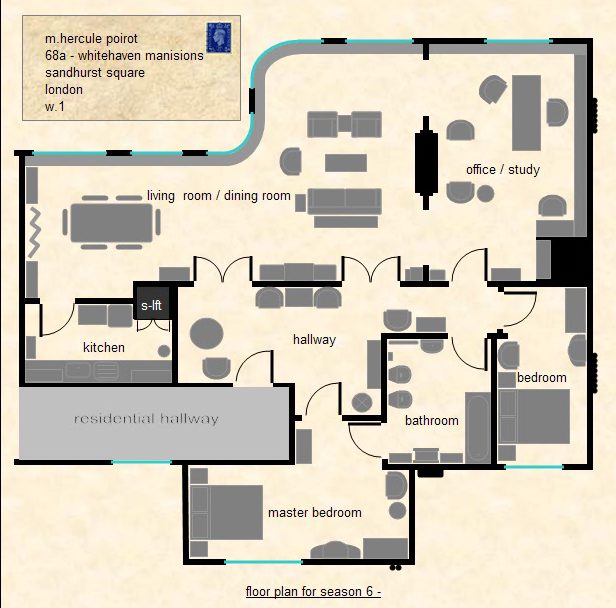 Given as whitehaven mansions, it's actually florin court in charterhouse square, clerkenwell, in central london. Florin Court The Fictitious Whitehaven Mansions Home Of Hercules Poirot